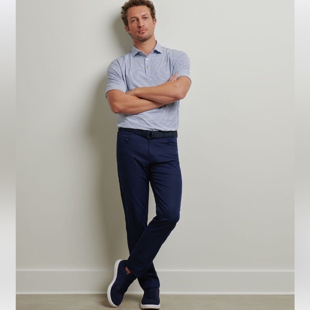Peter Millar eb66 Performance Five-Pocket Pant-Navy Blue- 33X28